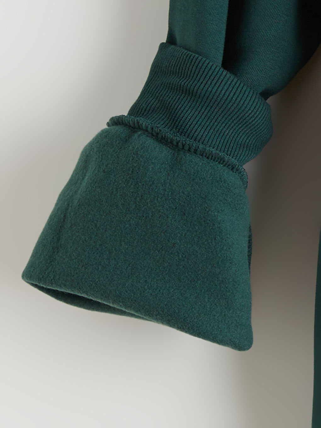 Yeşil Los Angeles Baskılı Oversize Kadın Kalın Sweatshirt-5