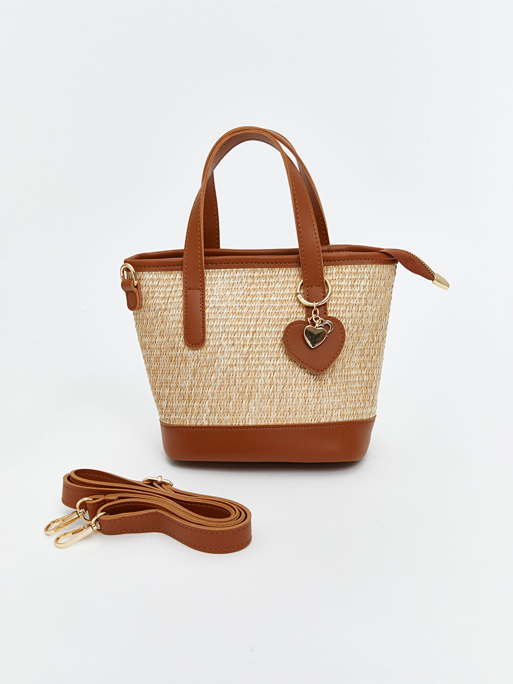 Bej Çıkarılabilir Askılı Kadın Omuz Çantası-3