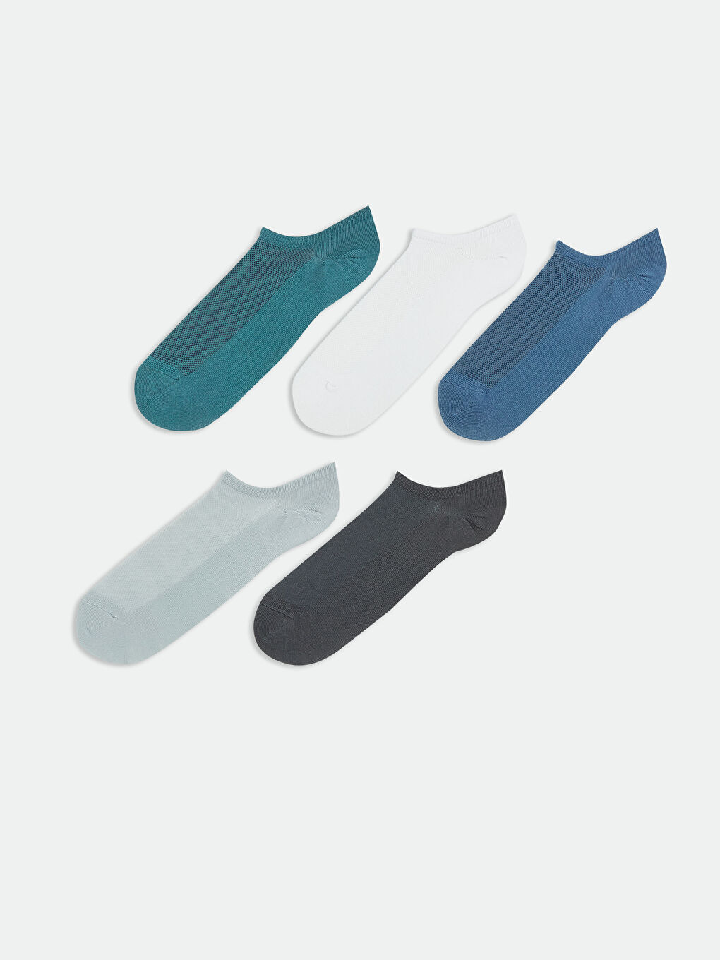 Karışık Erkek 5'li Paket Sneaker Çorap-1