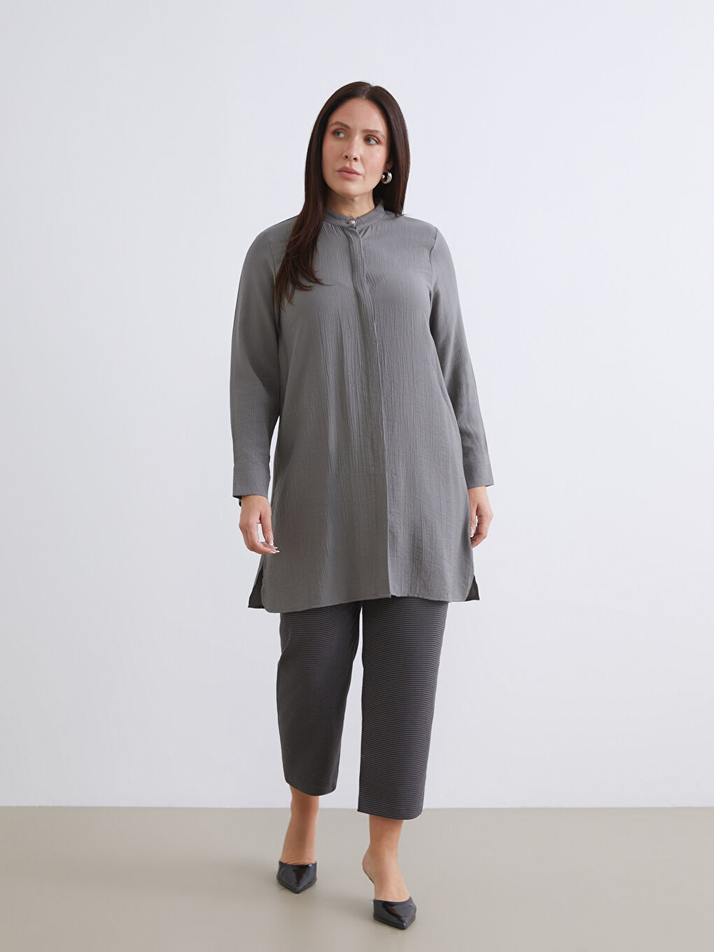 کراس تونیکی ژنانی نەخشدار یاخەی حاکمی-1