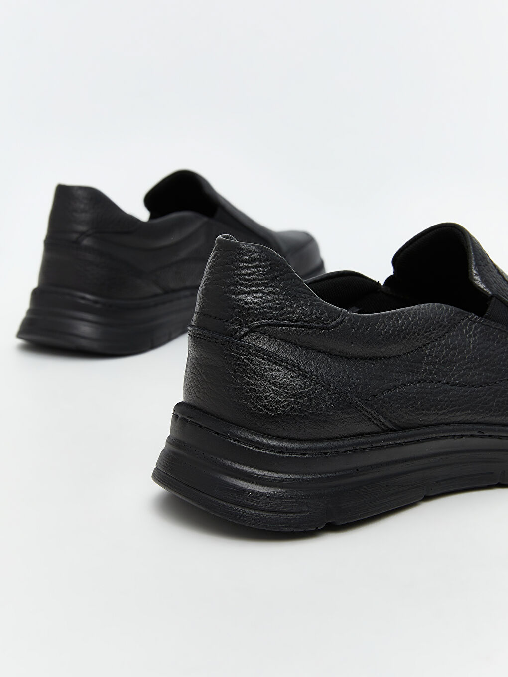 Siyah Hakiki Deri Erkek Klasik Ayakkabı-4