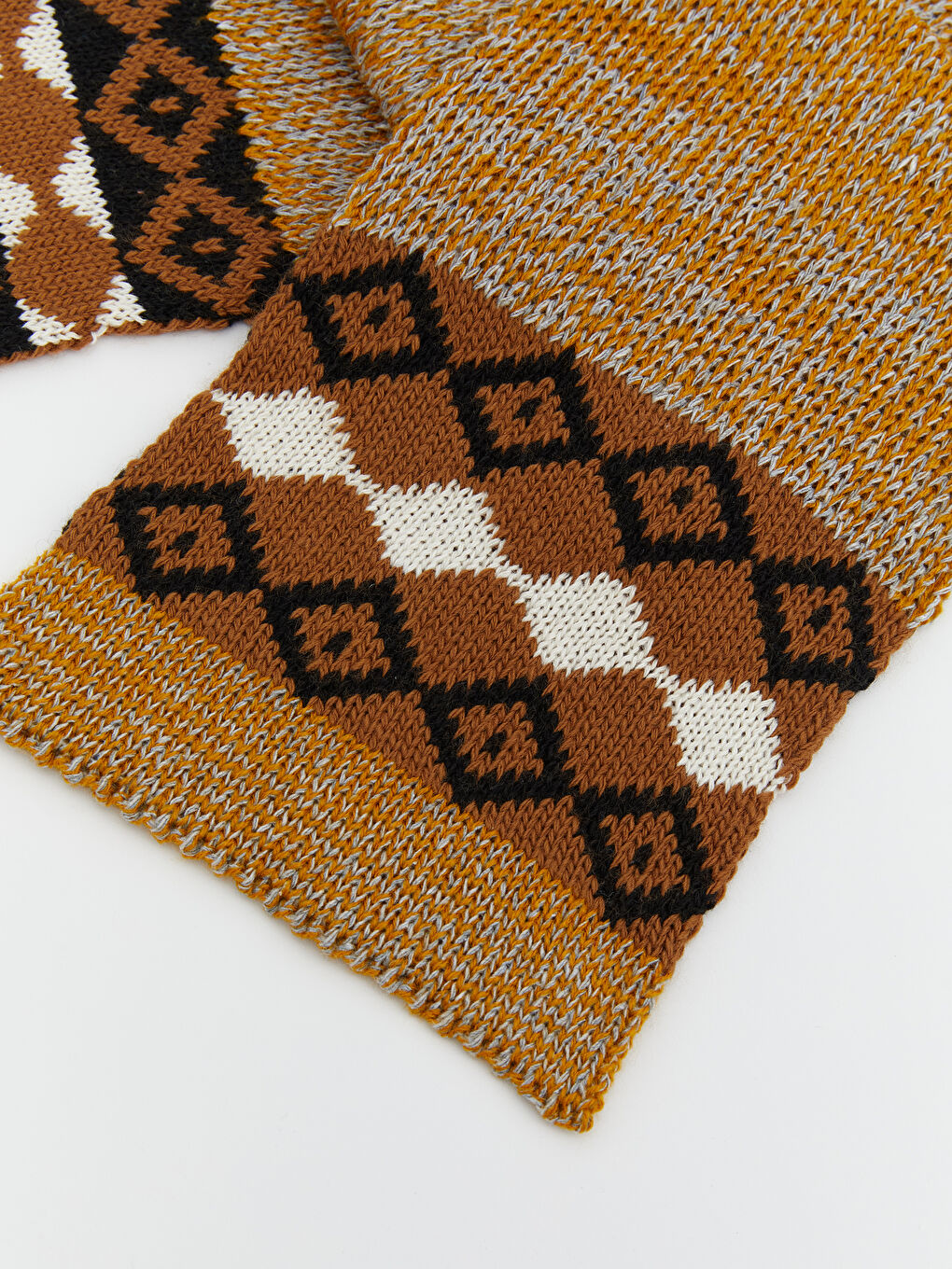 Sarı Desenli Kız Bebek Atkı-2