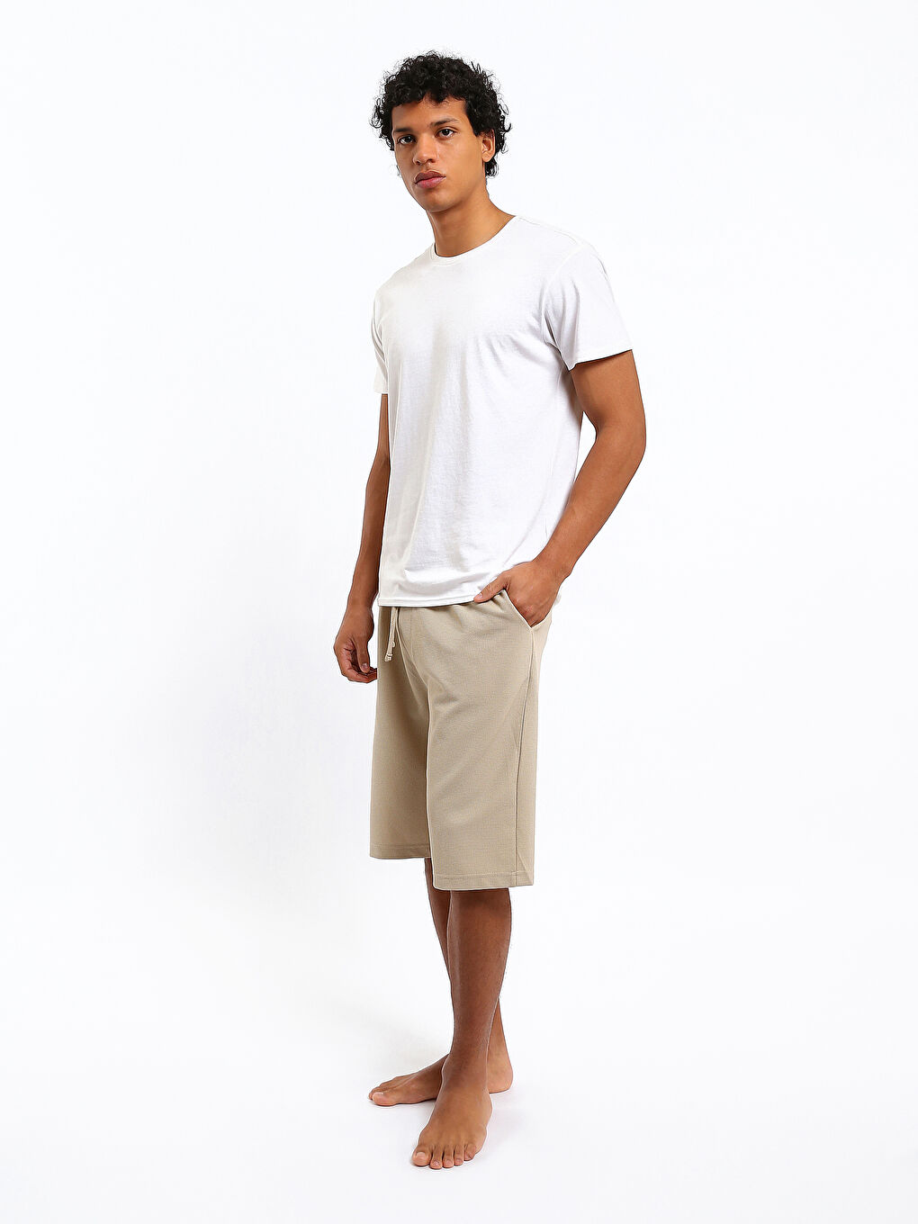 Elastic Waist Men's Pyjama Bottoms-1