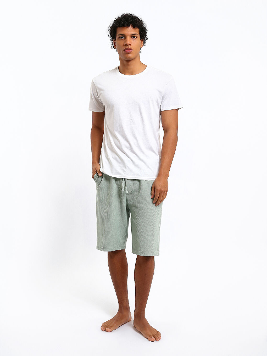 Elastic Waist Men's Pyjama Bottoms