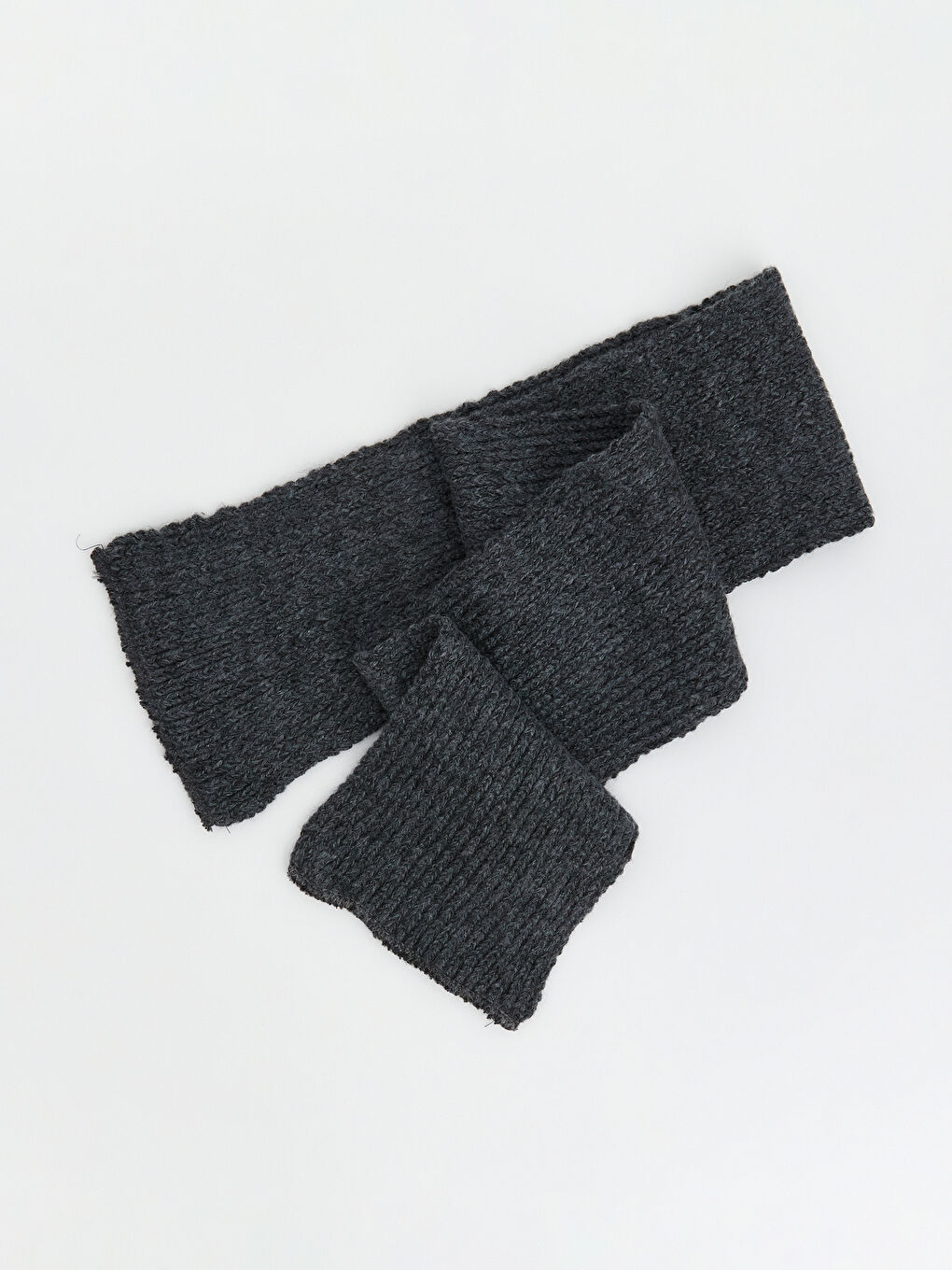 Antrasit Erkek Bebek Triko Atkı-1