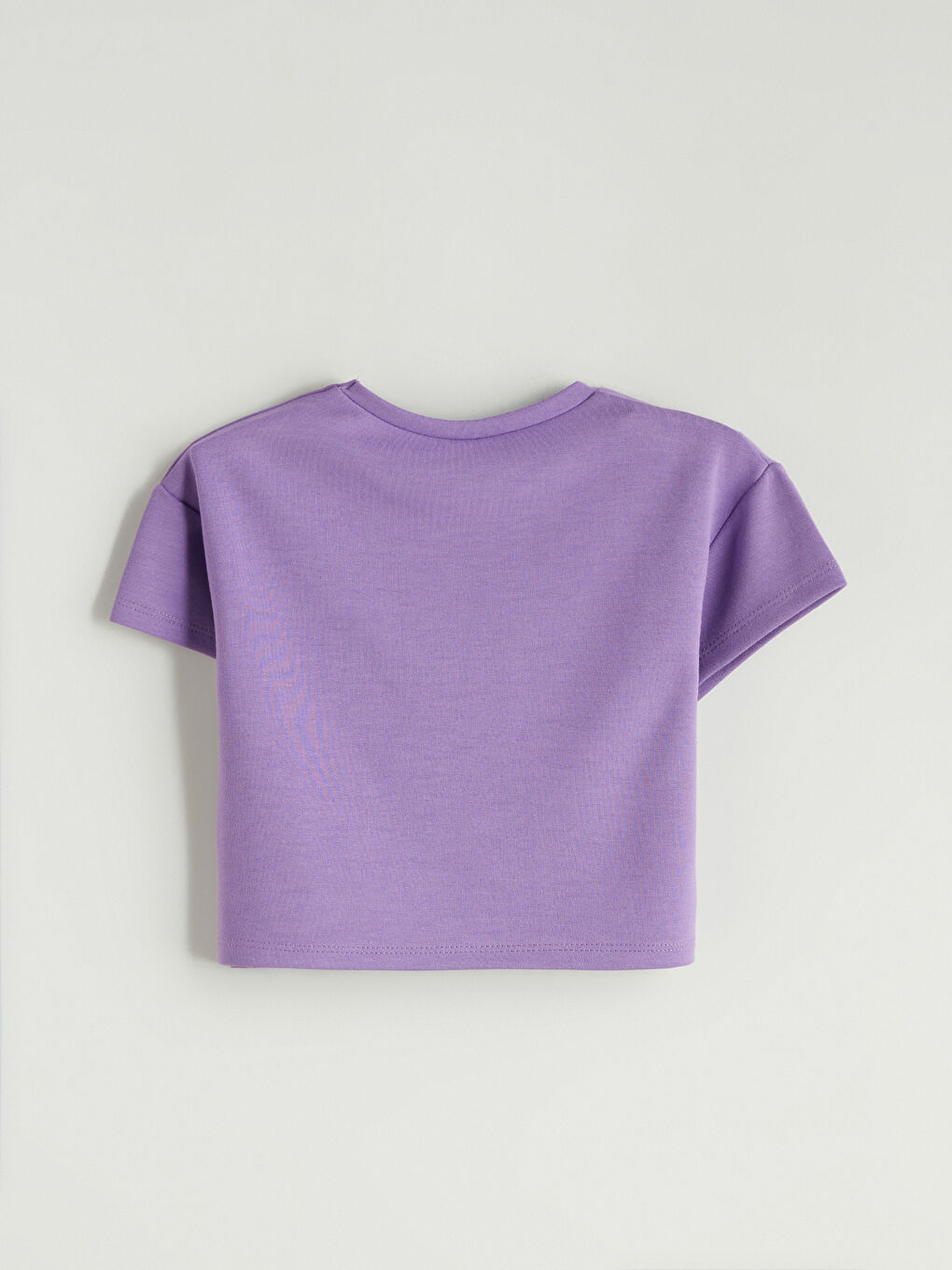 Mor Bisiklet Yaka Kız Çocuk Tişört-2