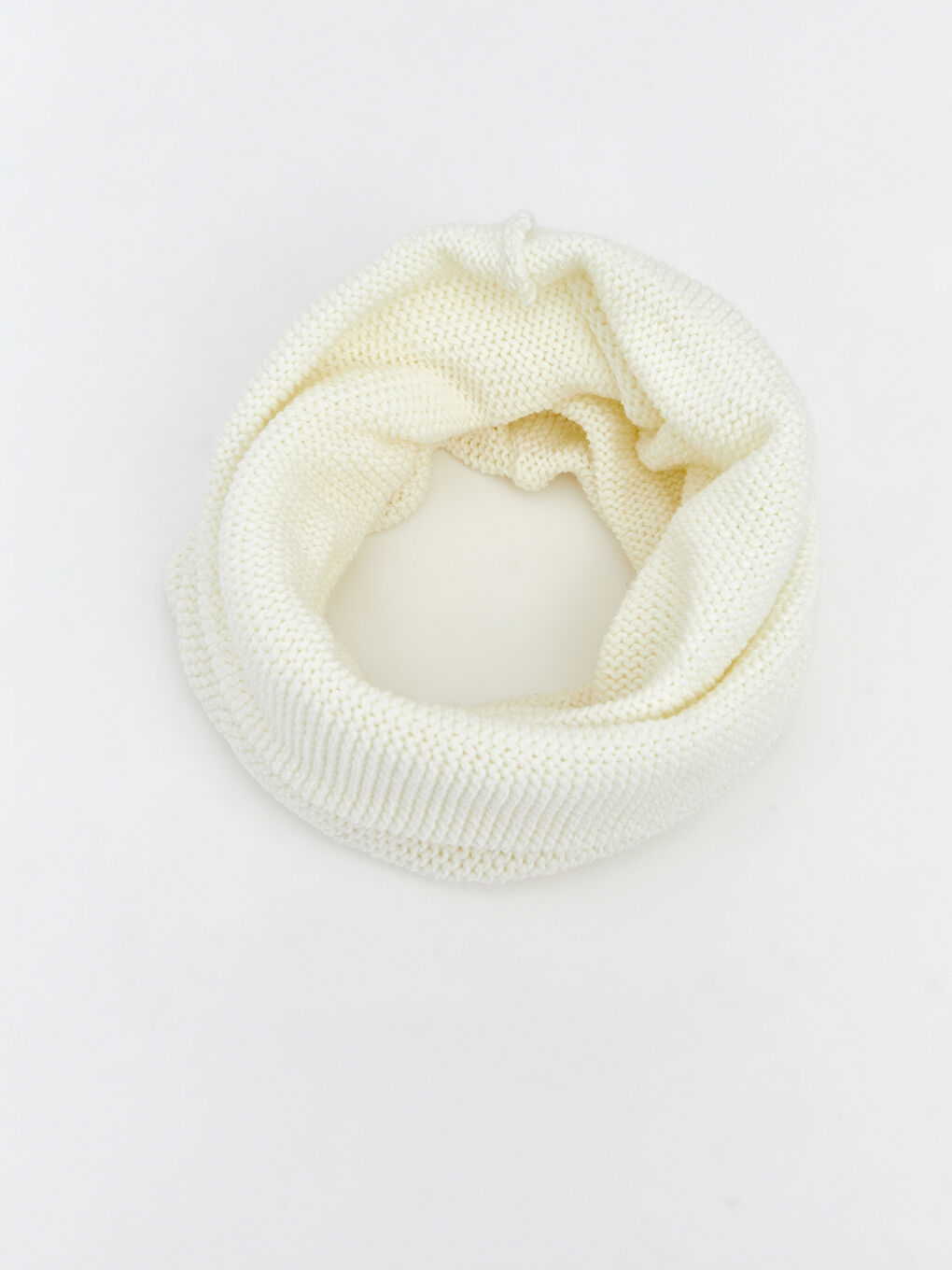 Ekru Kadın Triko Boyunluk-1