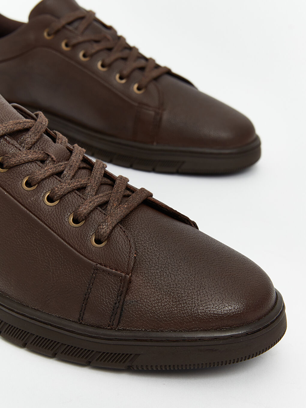 Kahverengi Bağcıklı Hakiki Deri Erkek Spor Ayakkabı-2