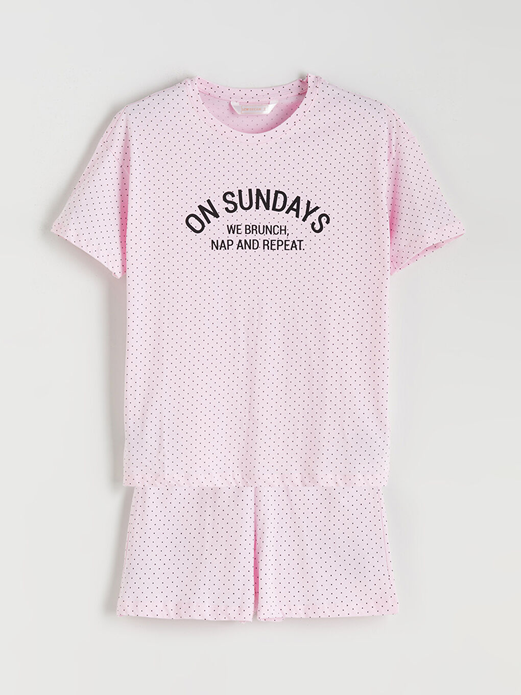 LCW DREAM Woman PINK Shortie Pyjama Set -W5KR27Z8-LT4