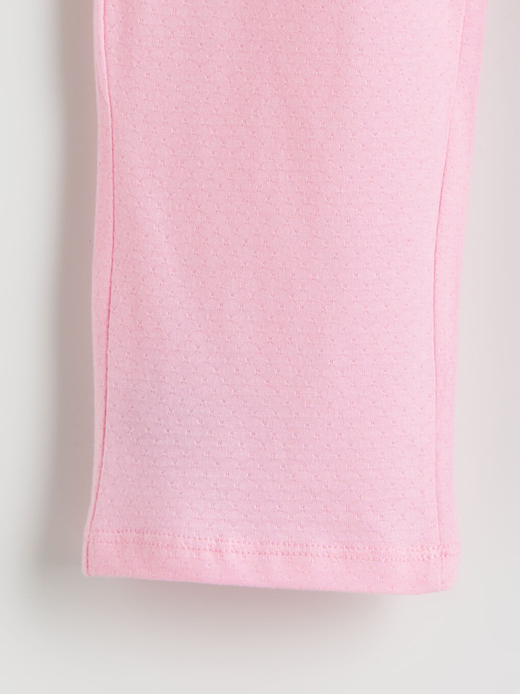 Pembe Beli Lastikli Kız Çocuk Pijama Alt-1