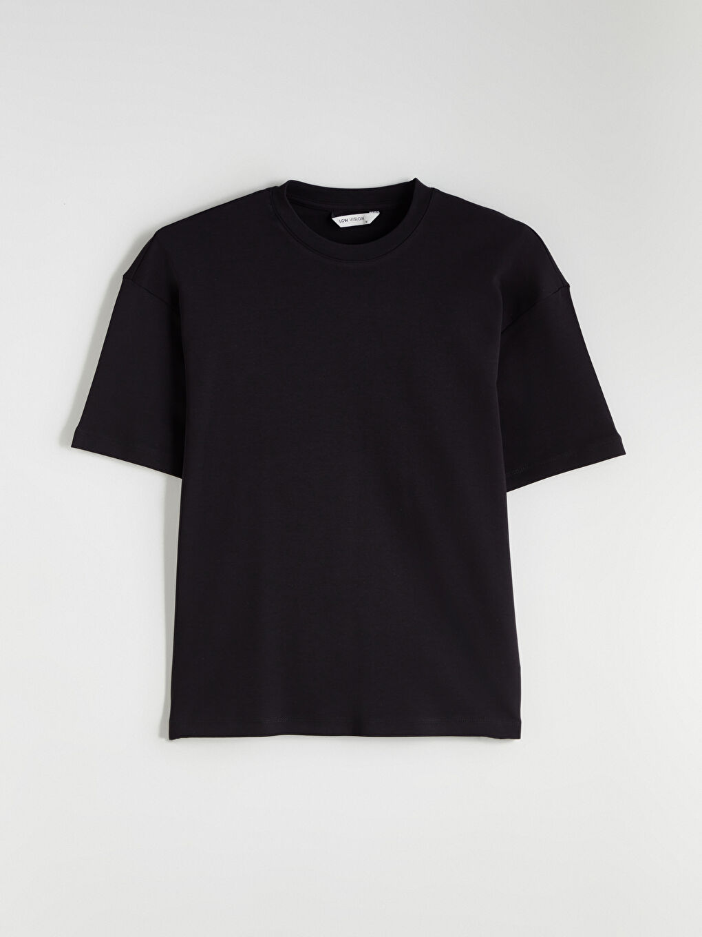 Siyah Bisiklet Yaka Erkek Tişört-4