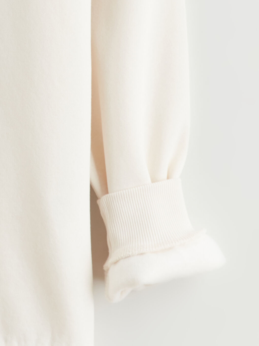 Bej Snoopy Baskılı Oversize Kadın Kalın Sweatshirt-6