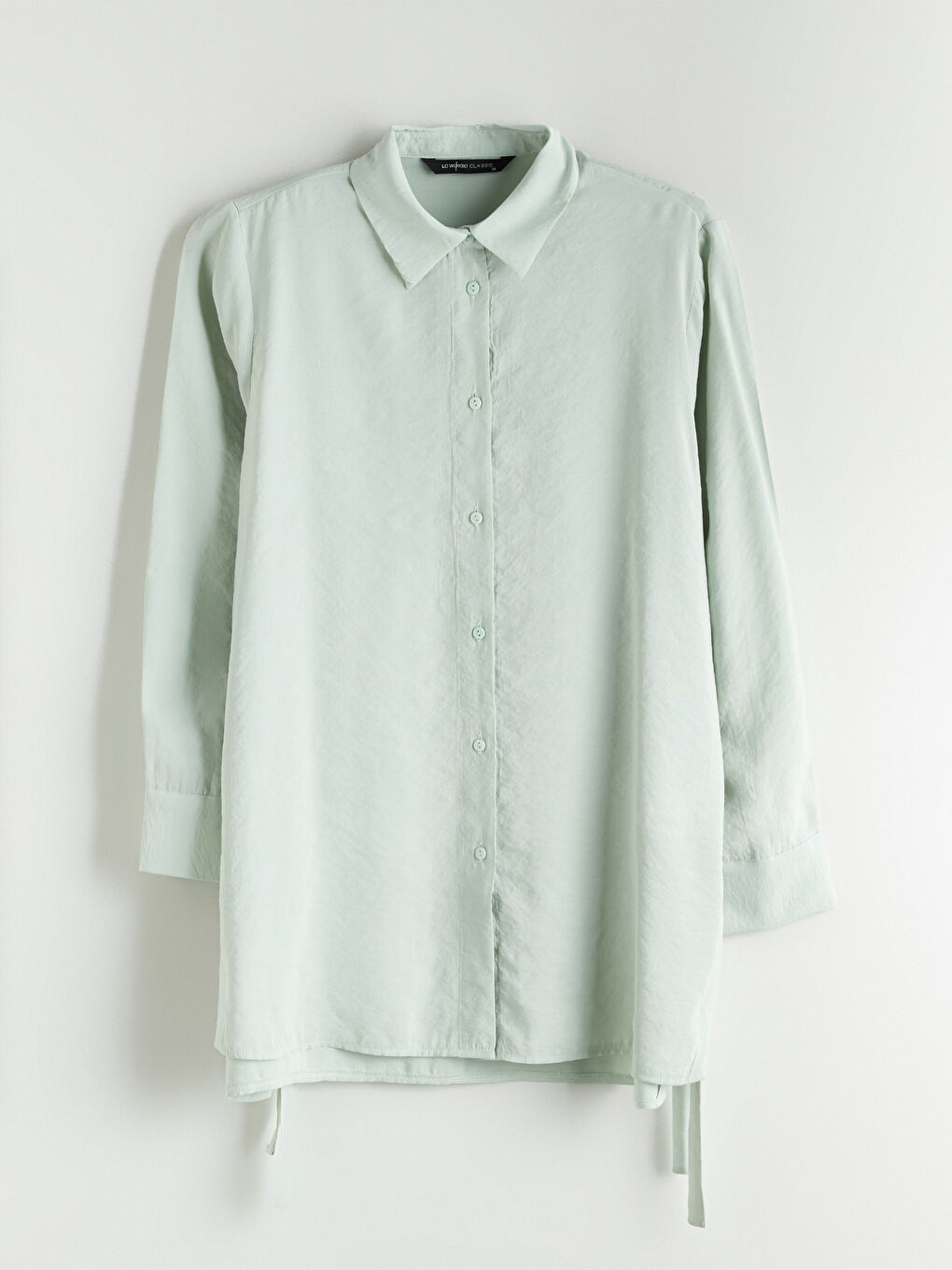 Yeşil Modal Karışımlı Oversize Kadın Gömlek Tunik-2