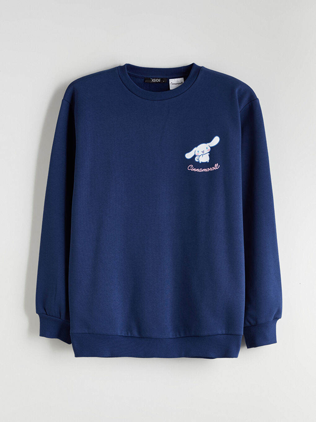 Lacivert Cinnamaroll Baskılı Oversize Kadın Kalın Sweatshirt-5