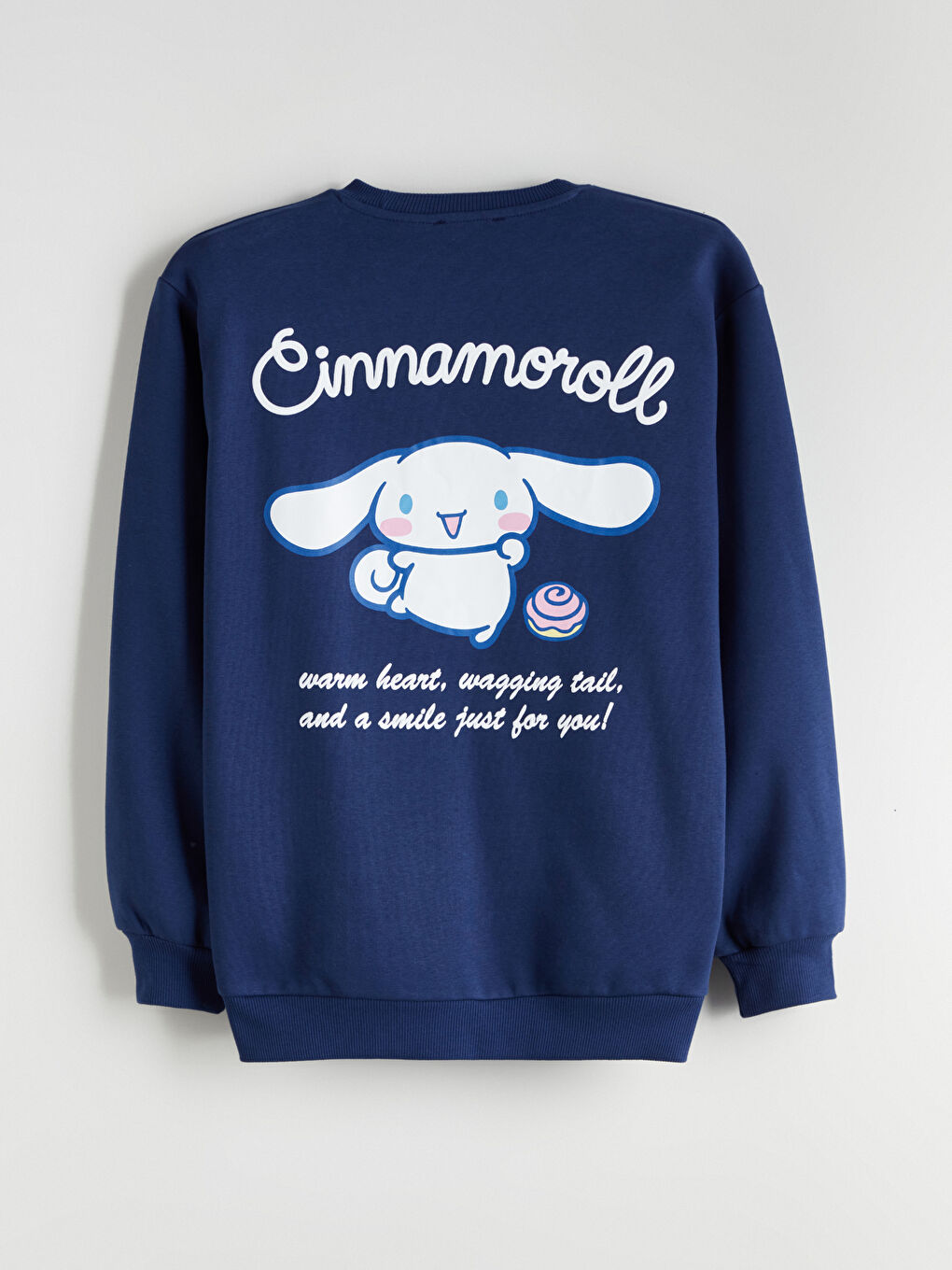 Lacivert Cinnamaroll Baskılı Oversize Kadın Kalın Sweatshirt-7