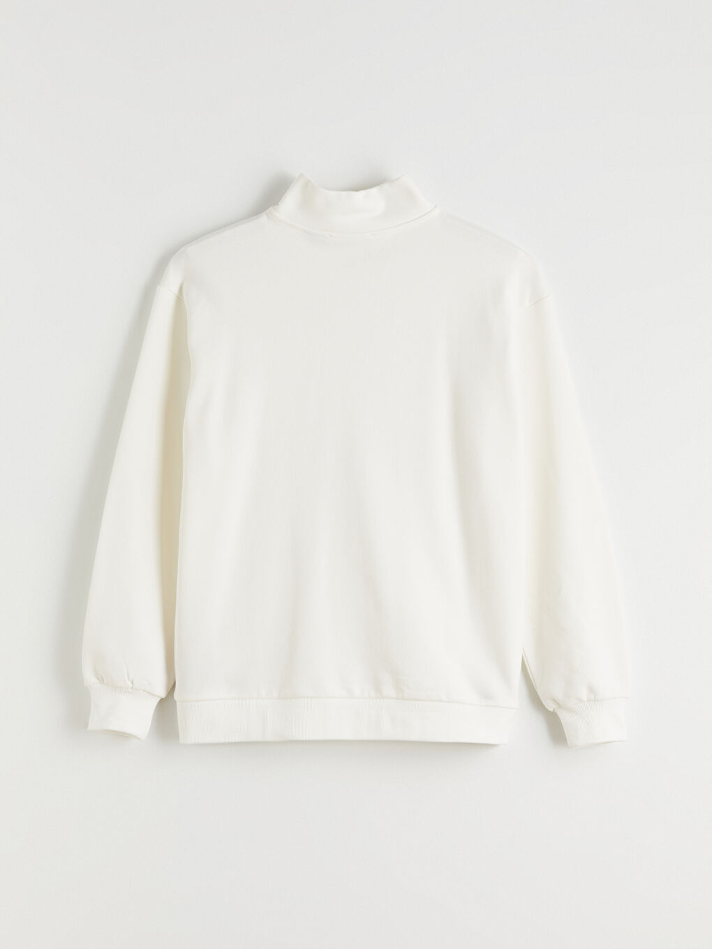 Ekru Mickey Mouse Baskılı Kadın Kalın Sweatshirt-7