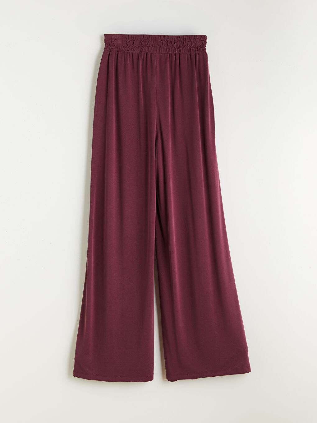 Bordo Beli Lastikli Modal Karışımlı Kadın Eşofman Altı-5