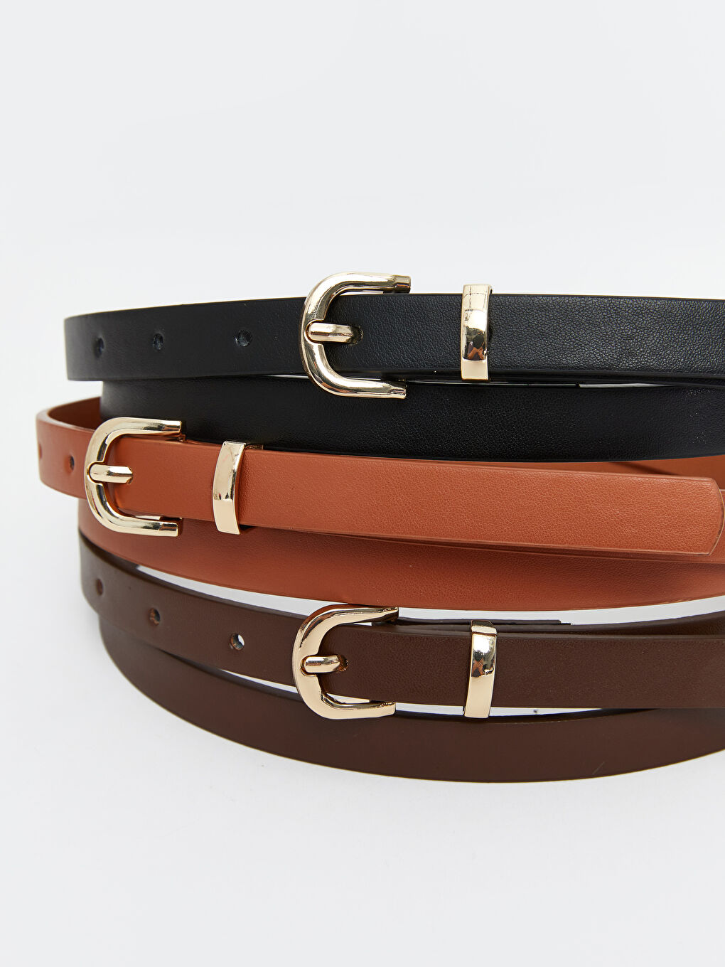 ხელოვნური ტყავის ქალებისთვის ქამარი 3-ცალიანი პაკეტი-1