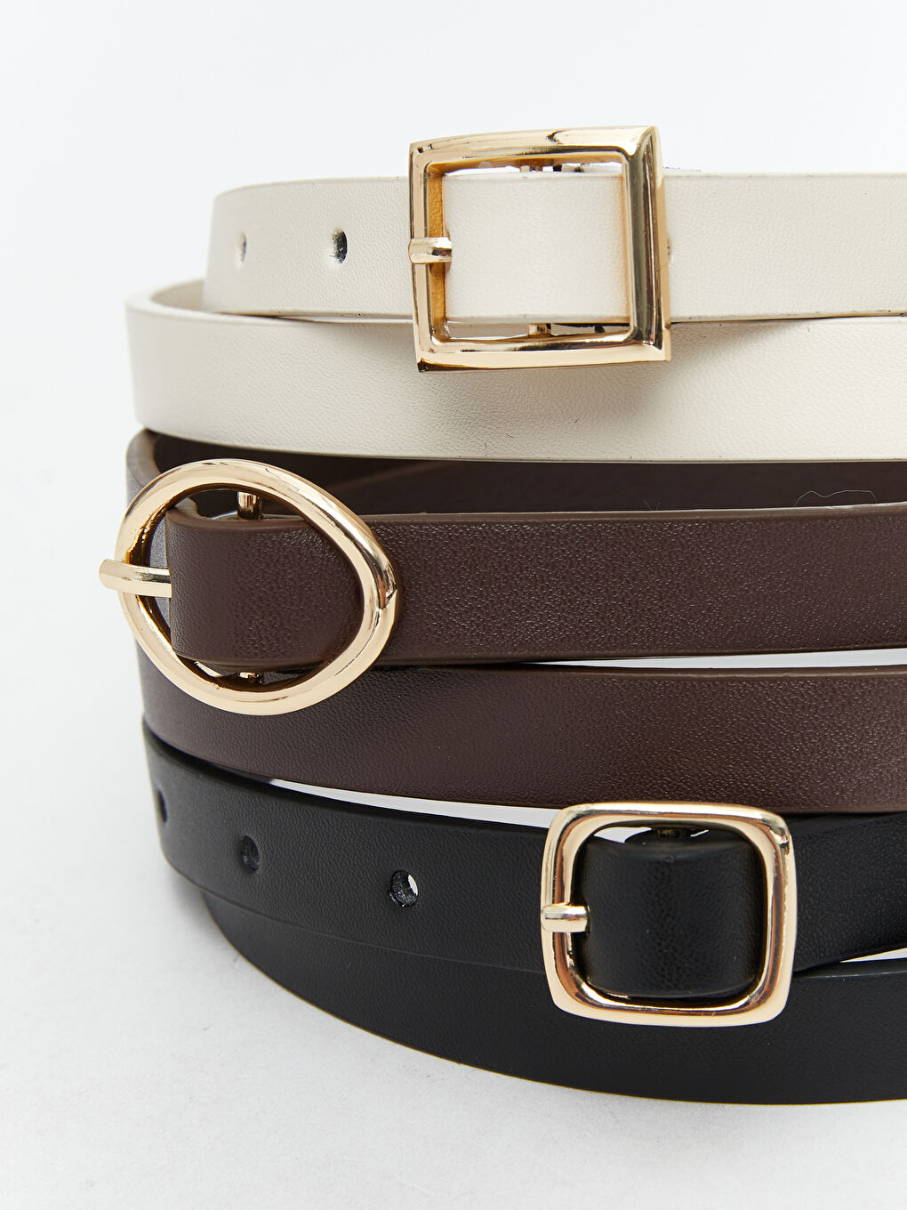 Faux Leather Women's Belt 3-pack-1