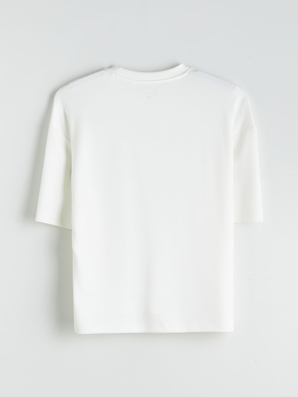 Ekru Bisiklet Yaka Baskılı Erkek Spor Tişört-5