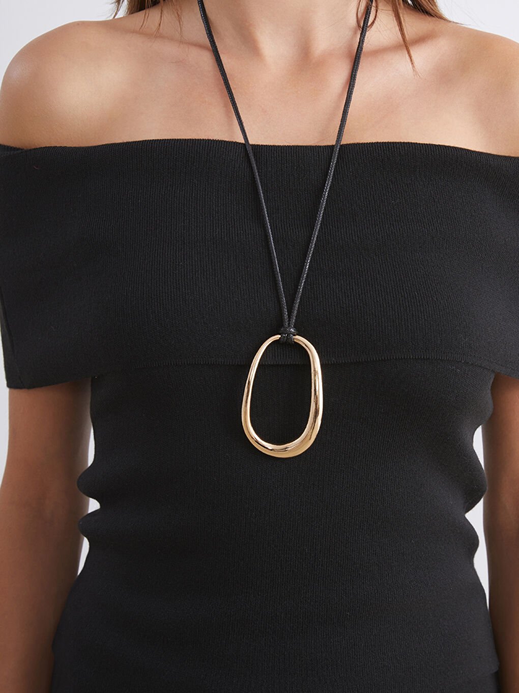 Siyah Beli Lastikli Kadın Triko Pantolon-2