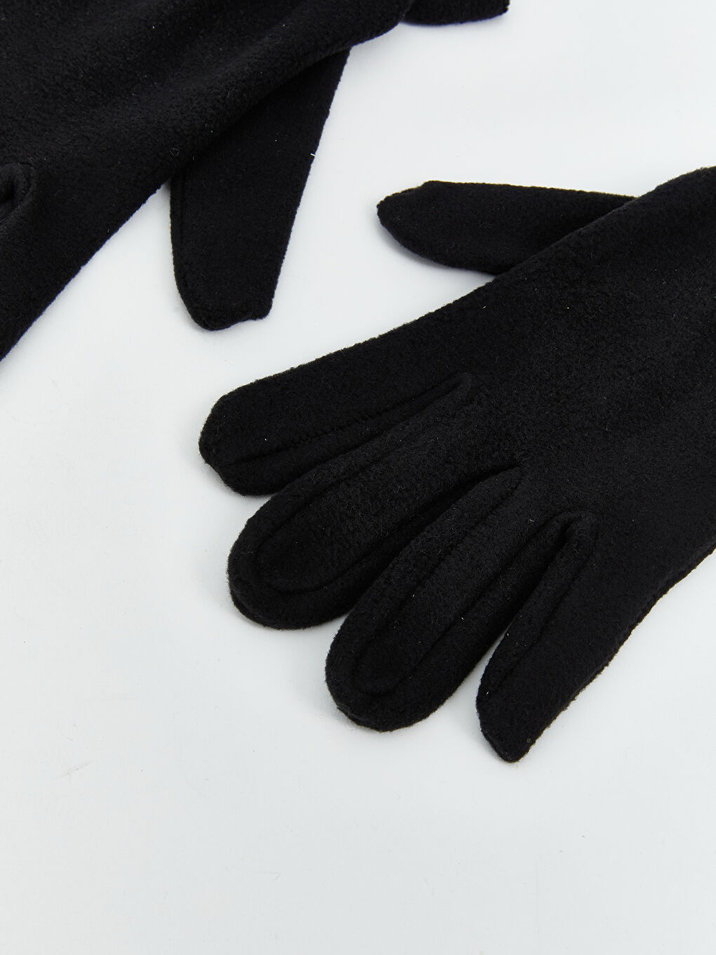 Siyah Büzgü Detaylı Kadın Eldiven-1
