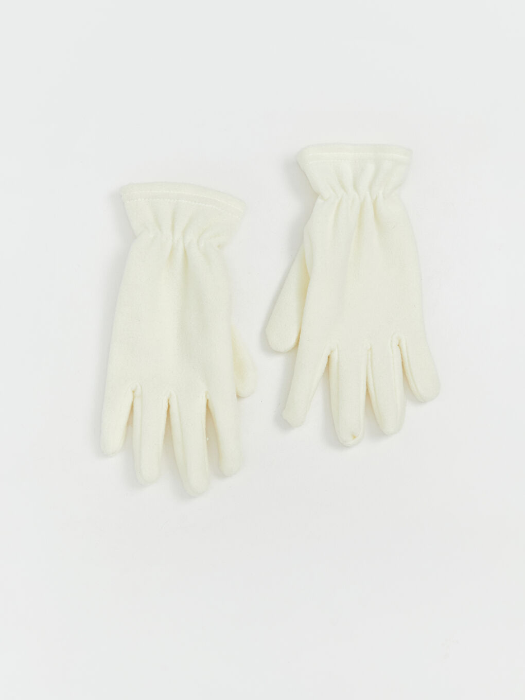Ekru Büzgü Detaylı Kadın Eldiven