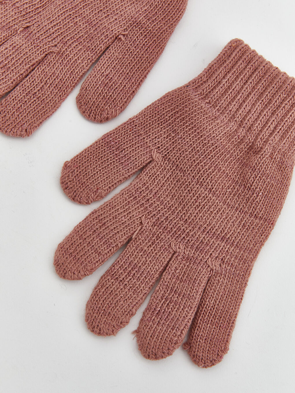 Fuşya Kız Çocuk Triko Atkı Bere ve Eldiven Seti-1