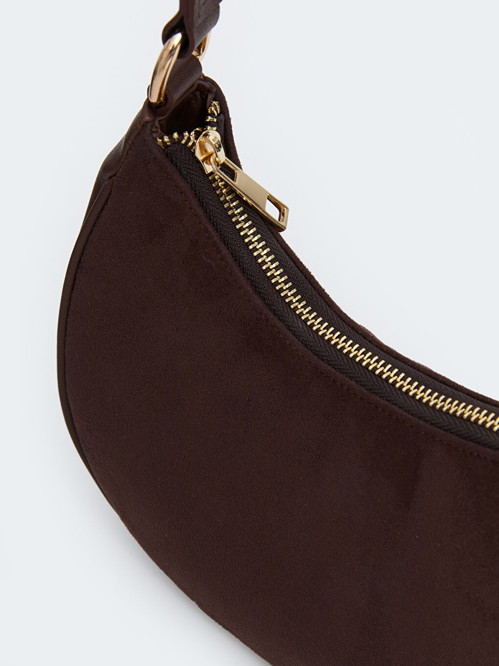 Kahverengi Süet Görünümlü Kadın Kol Çantası-4