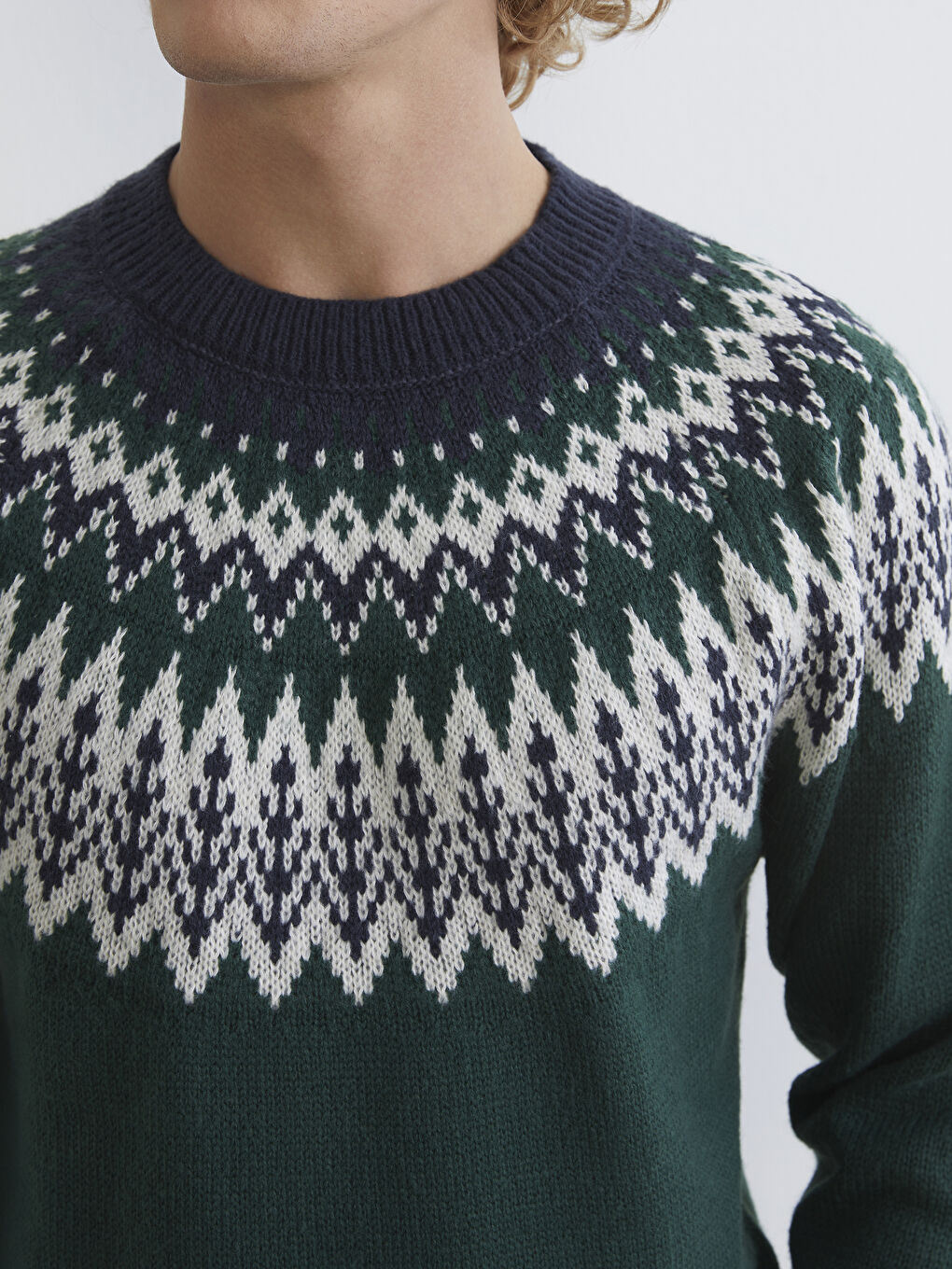 ерлерге арналған өрнекті трикотаж жемпір-2