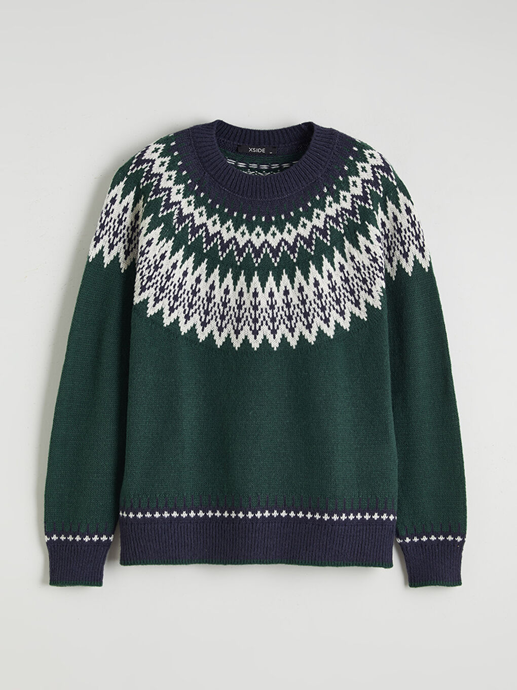 ерлерге арналған өрнекті трикотаж жемпір-4