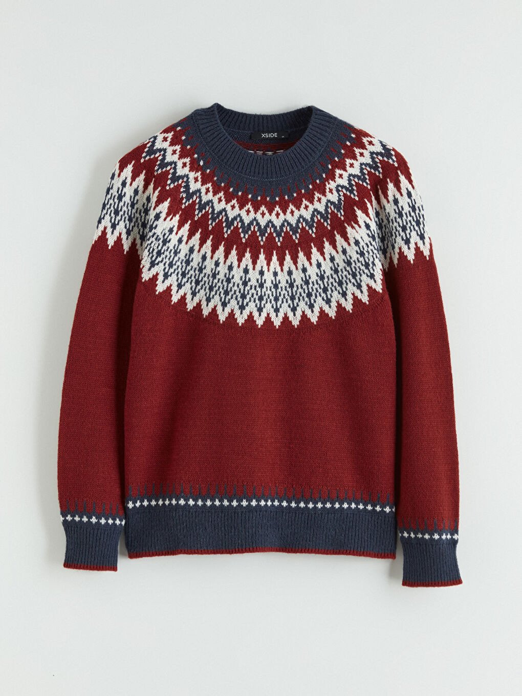 ерлерге арналған өрнекті трикотаж жемпір-4