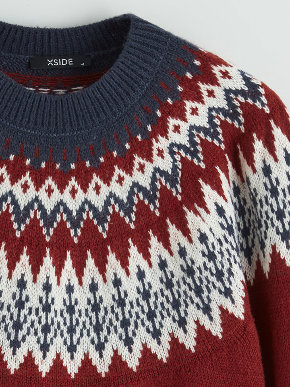 ерлерге арналған өрнекті трикотаж жемпір-5