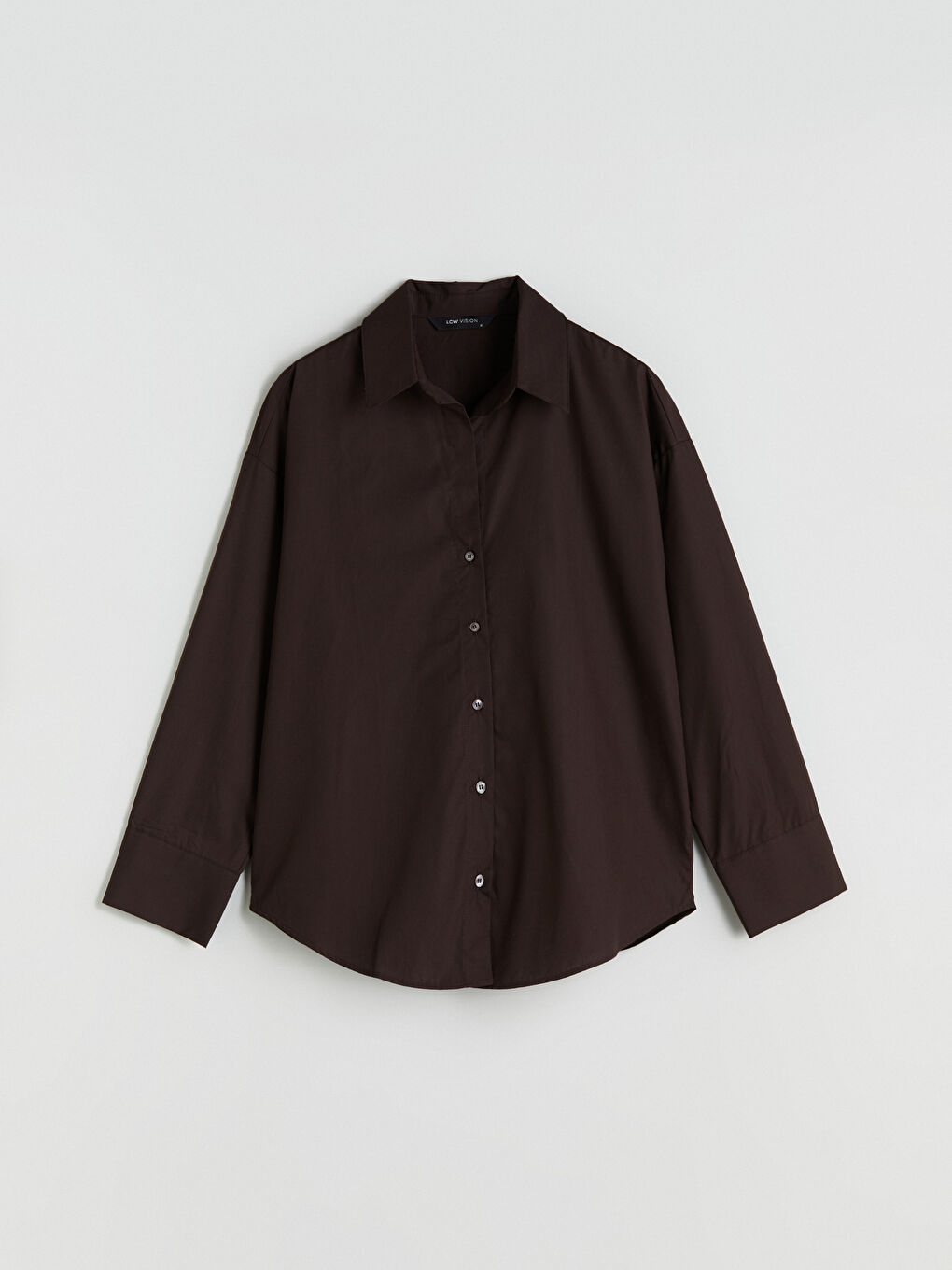 Kahverengi Poplin Kadın Gömlek-11