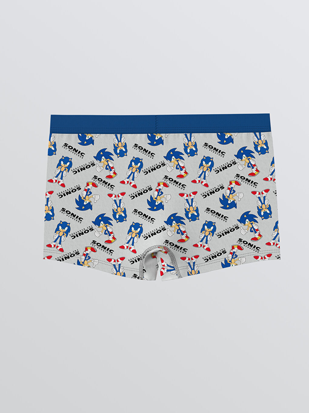 Gri Sonic Baskılı Erkek Çocuk Boxer-1