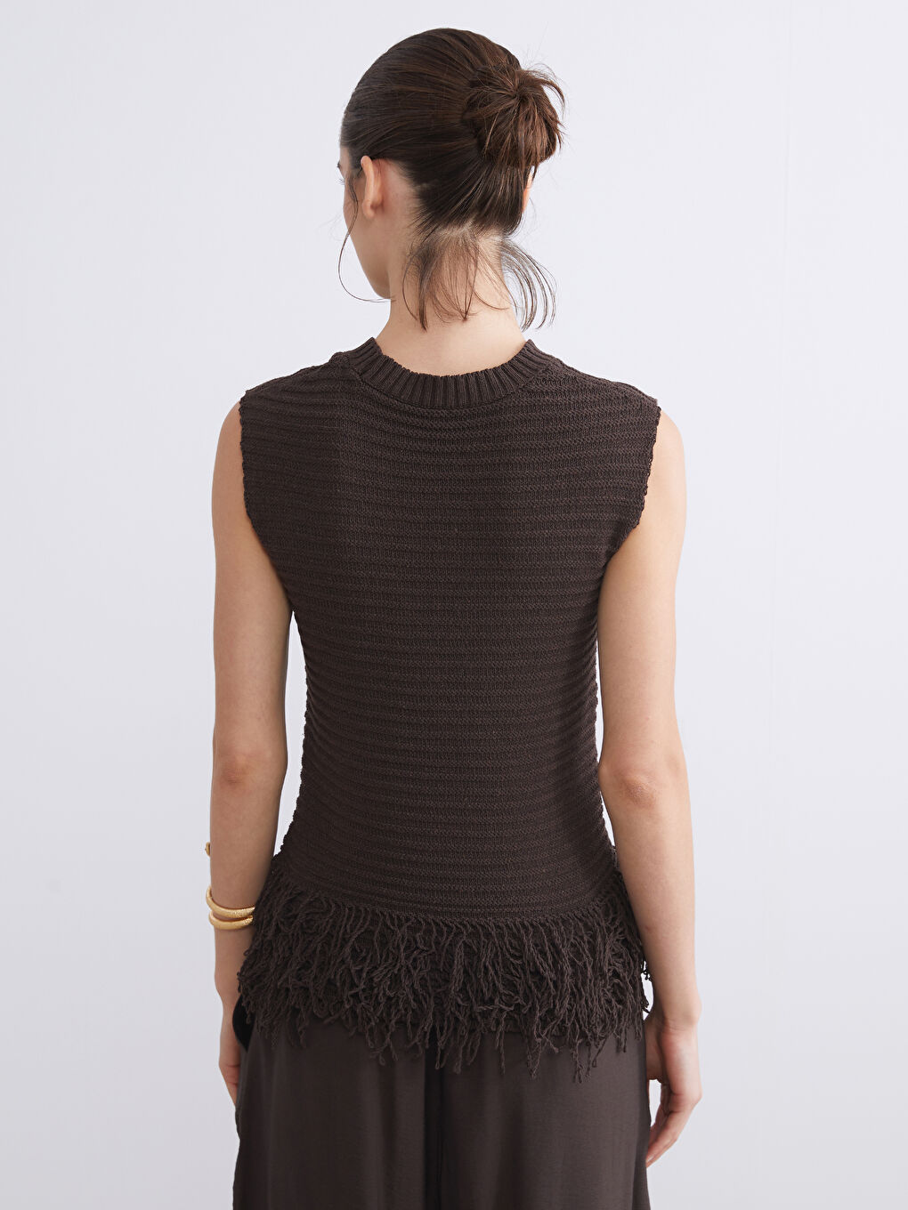 LCW Vision Crew Neck Women's Knitwear Sweater Vest -W5KT00Z8-1KM
