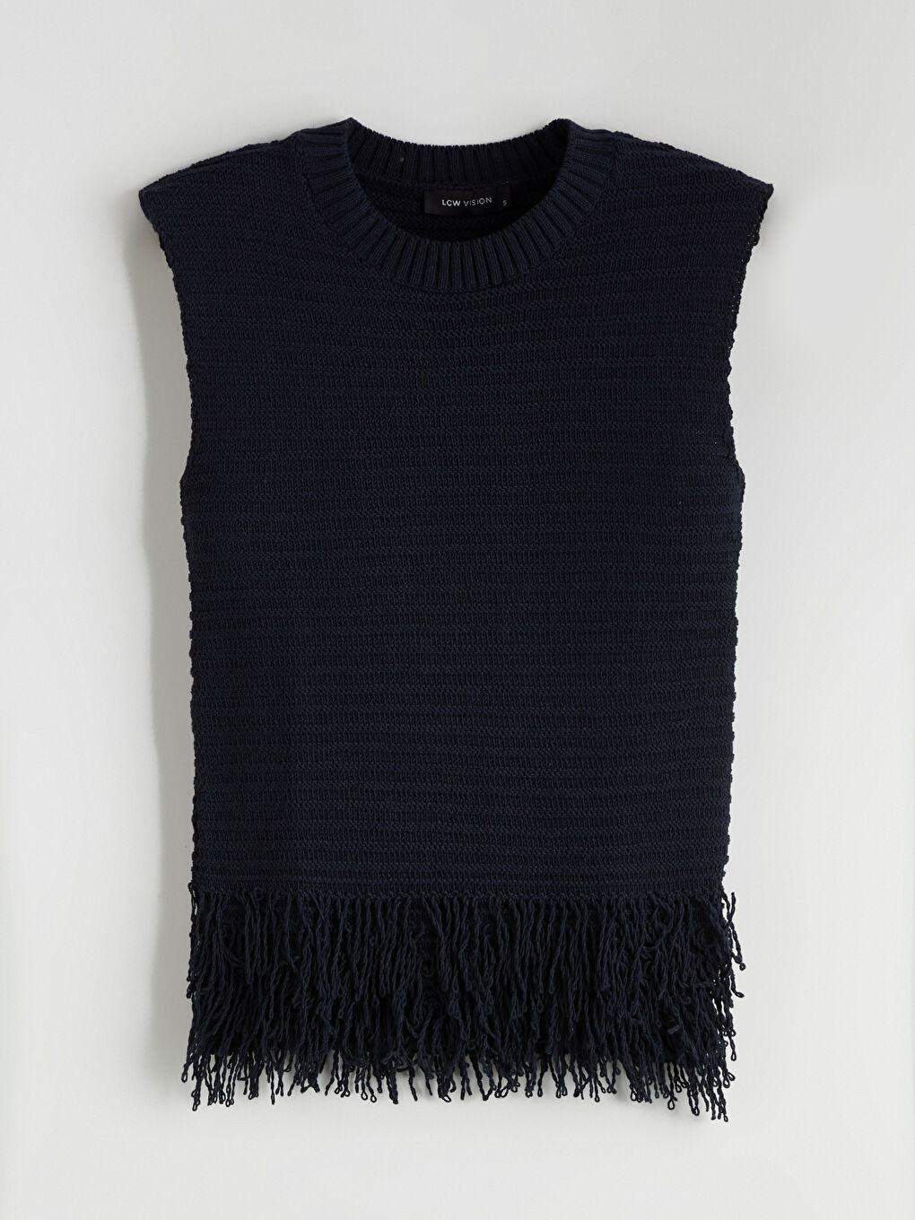 Lacivert Bisiklet Yaka Kadın Triko Süveter-4