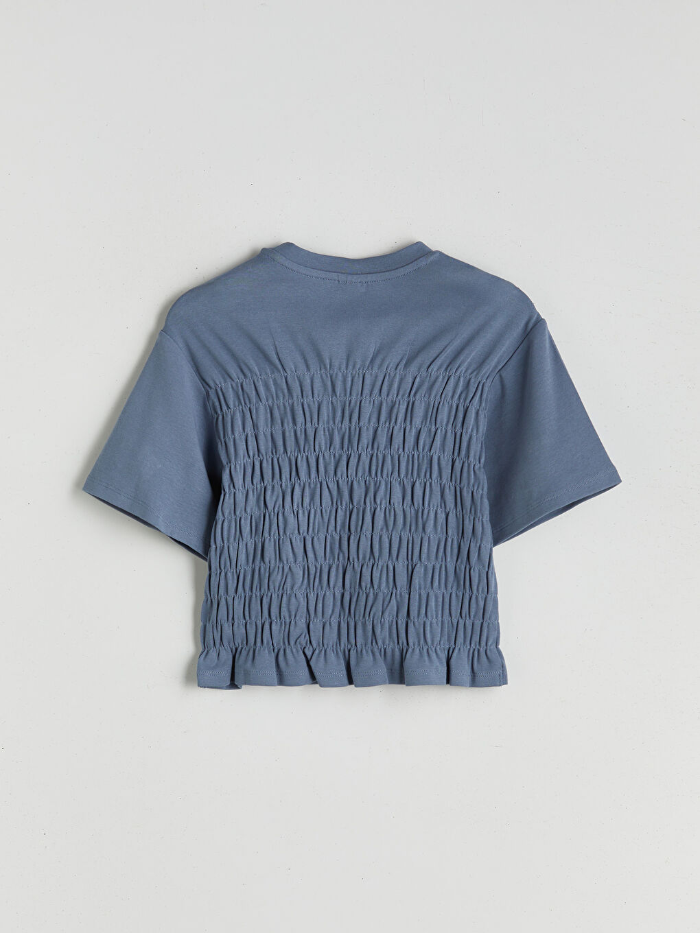 Mavi Bisiklet Yaka Genç Kız Tişört-6