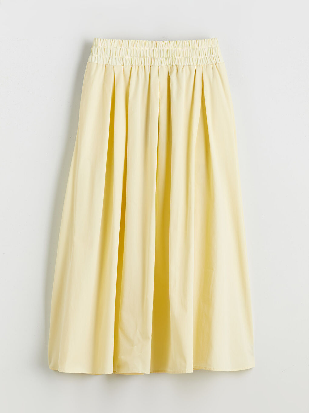 XSIDE Elasticated Waist Poplin Flared Skirt -W5KT14Z8-CRK