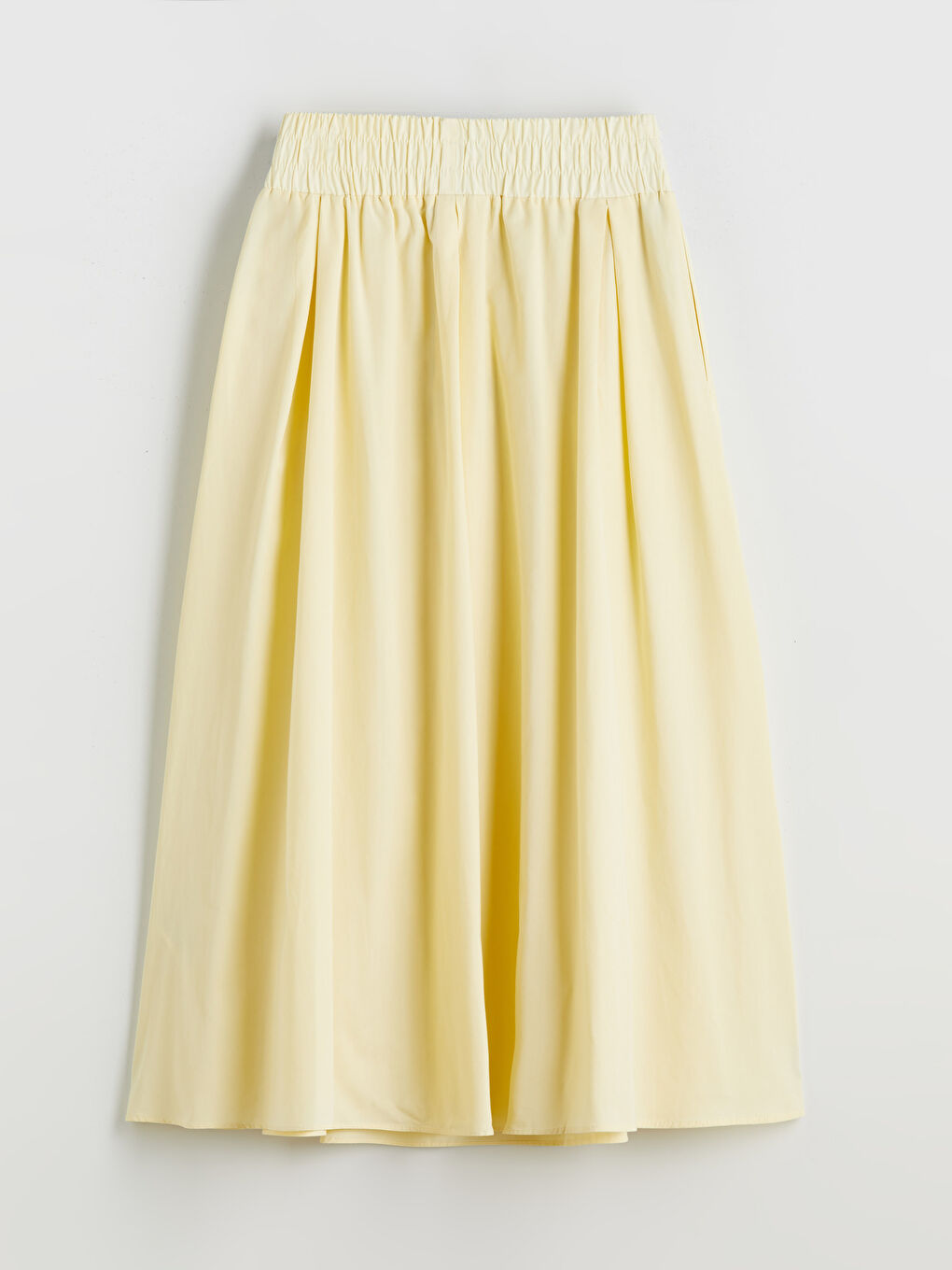 XSIDE Elasticated Waist Poplin Flared Skirt -W5KT14Z8-CRK