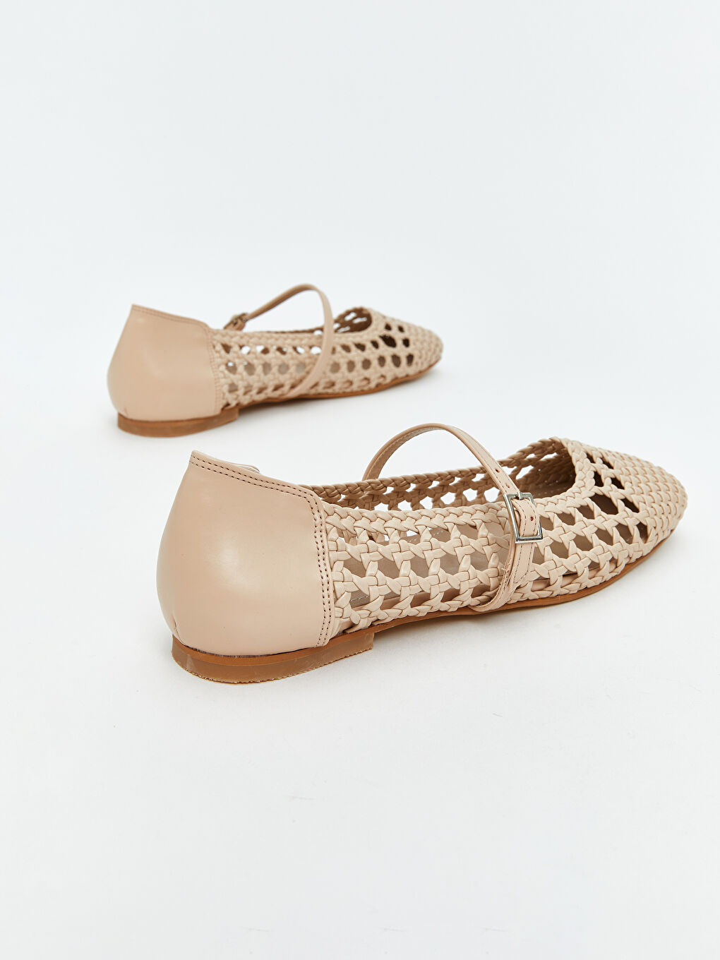 Bej Örgü Detaylı Kadın Babet-4