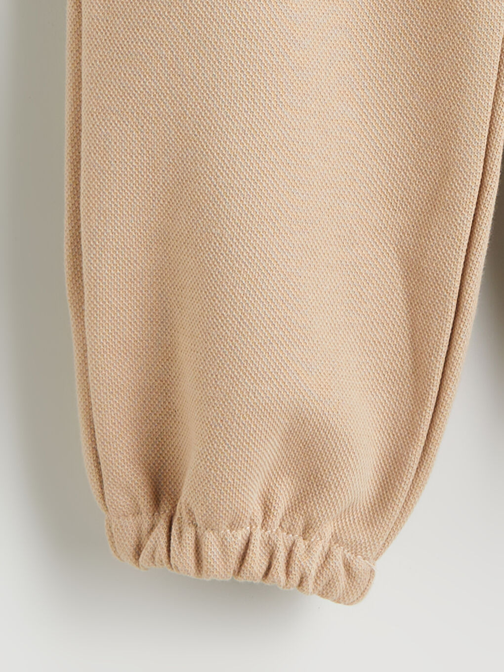 Bej Beli Lastikli Erkek Çocuk Jogger  Eşofman Altı-2