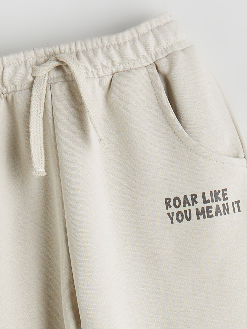 Bej Baskılı Erkek Çocuk Jogger Eşofman Altı-2