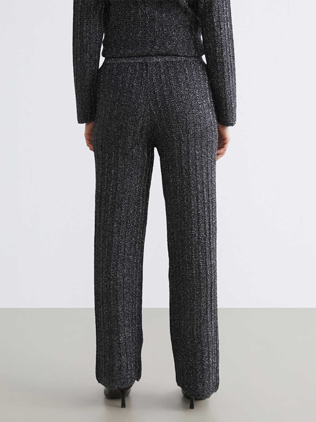 کەمەری لاستیکی دیمەنی بریقەدار پانتۆڵی ژنانەی چنراو-3