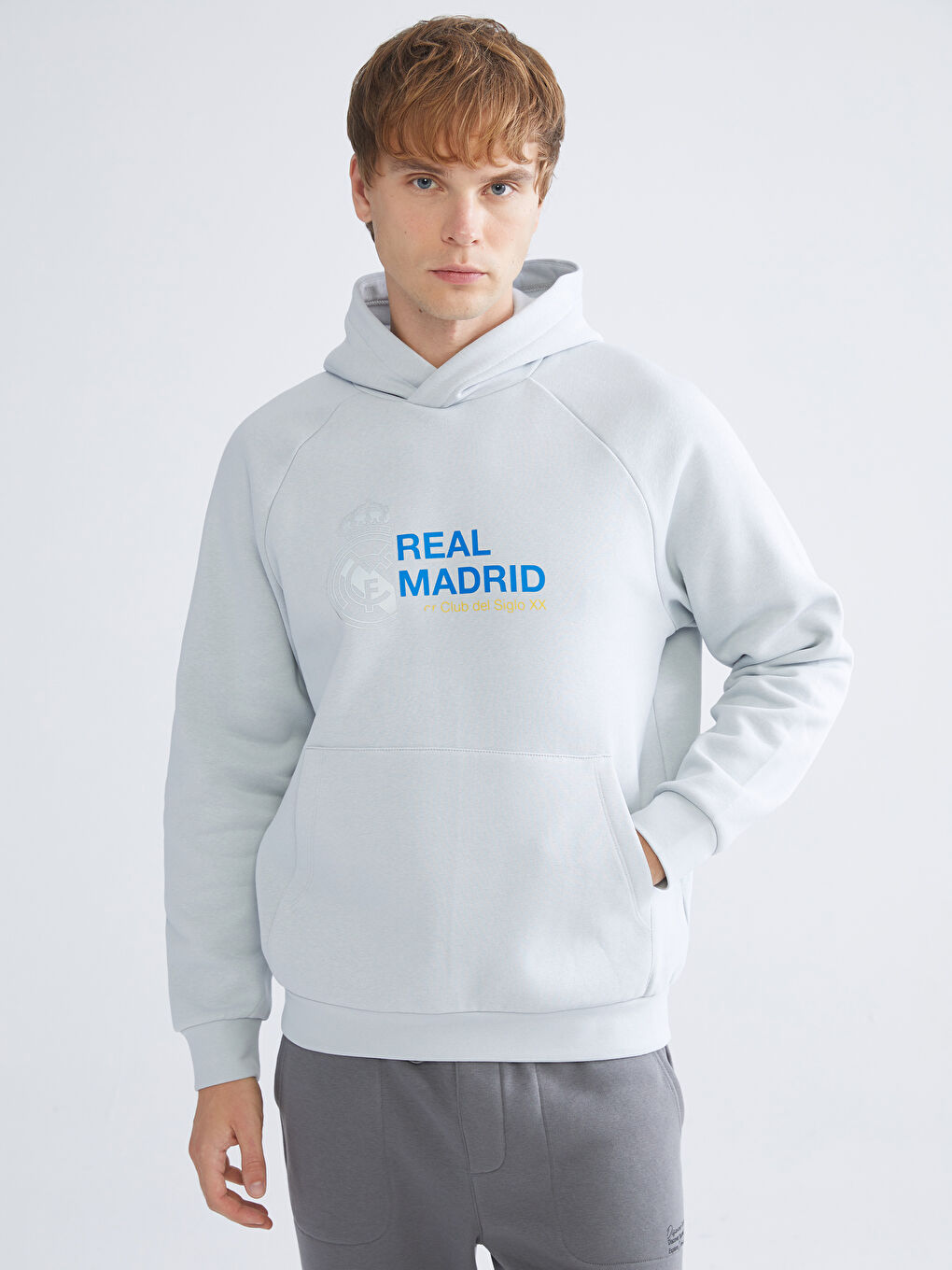 Long Sleeve Real Madrid Printed Men's Hoodie