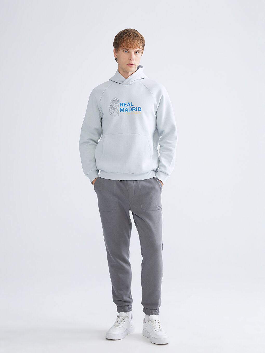 Long Sleeve Real Madrid Printed Men's Hoodie-1