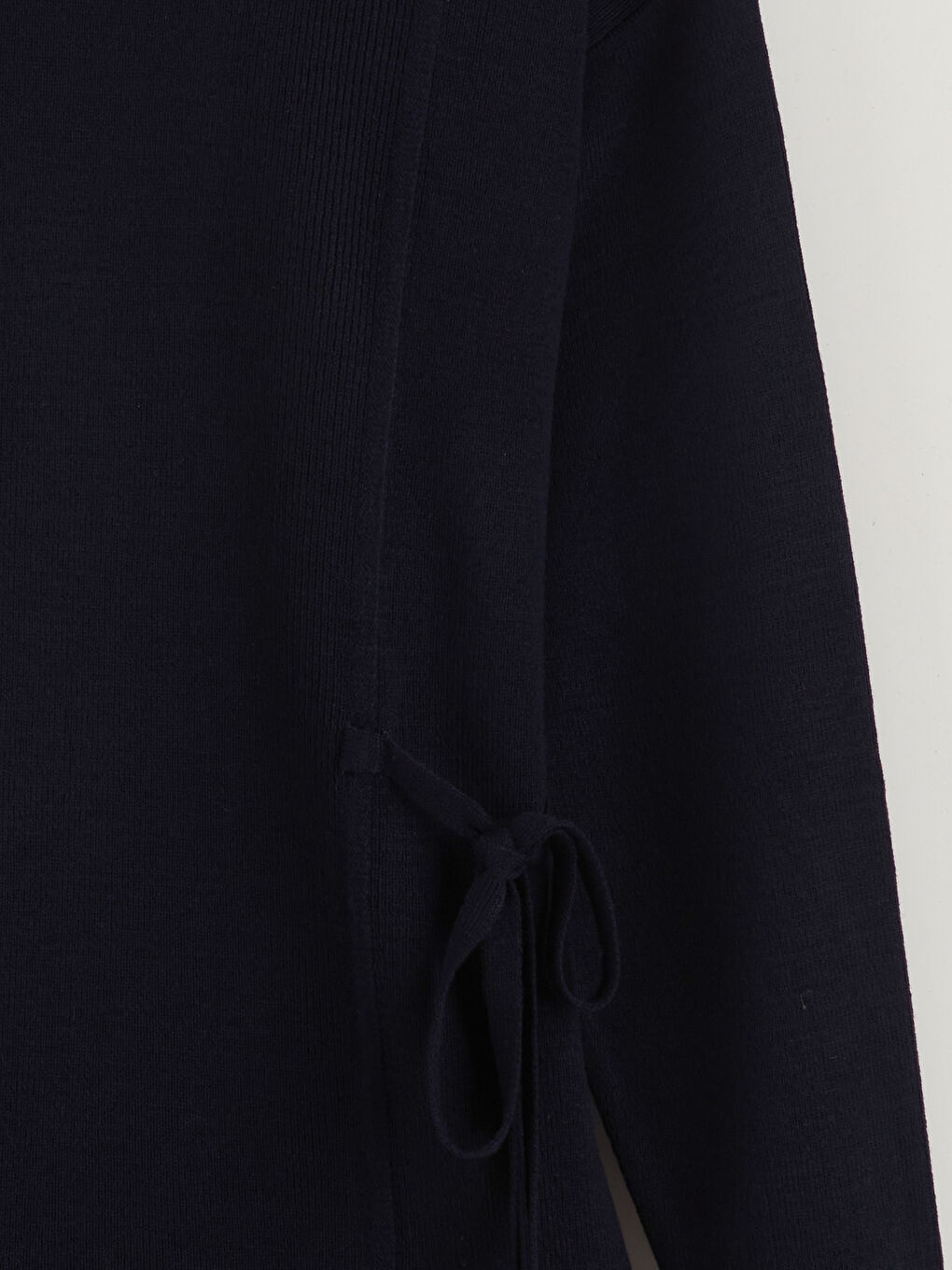 Lacivert Dik Yaka Oversize Kadın Triko Tunik-5