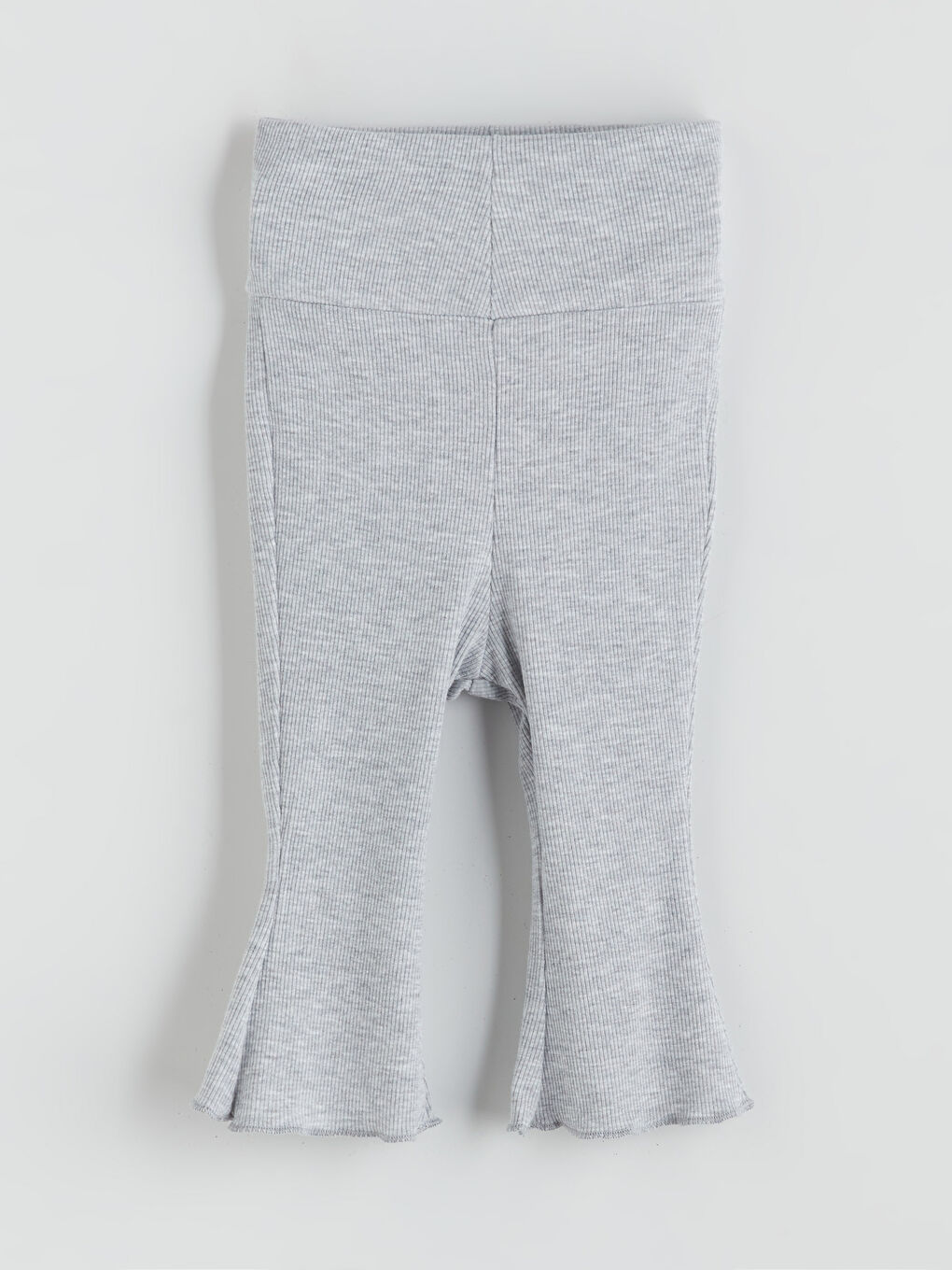 Gri Bisiklet Yaka Kısa Kollu Kız Bebek Bluz ve Tayt 2'li-3