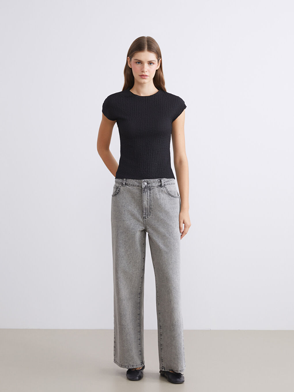 XSIDE Crew Neck Textured Women's Body -W5KT70Z8-CVL