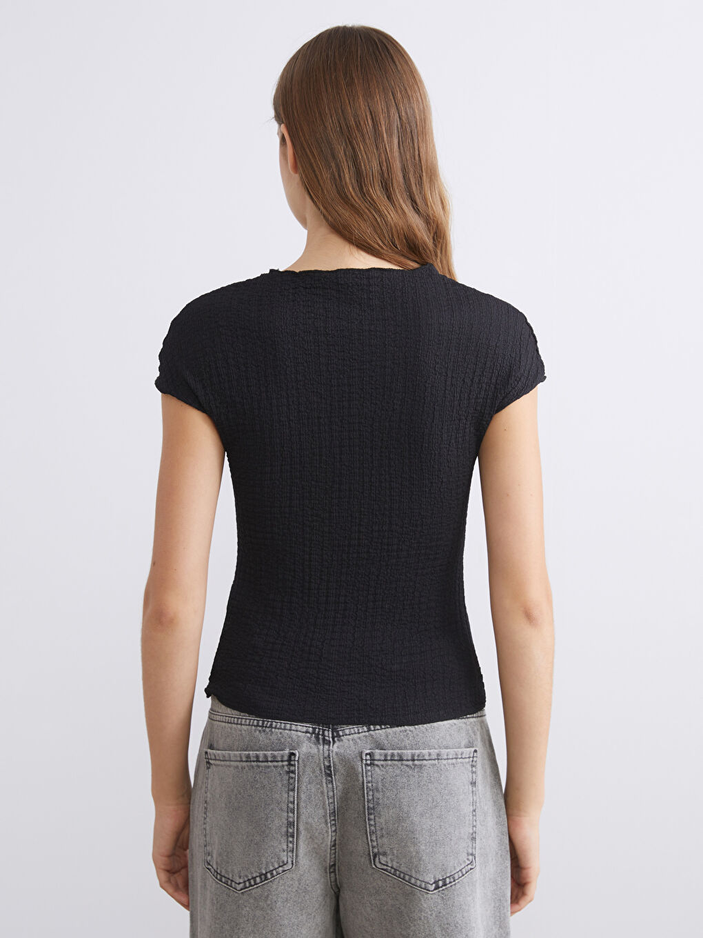XSIDE Crew Neck Textured Women's Body -W5KT70Z8-CVL